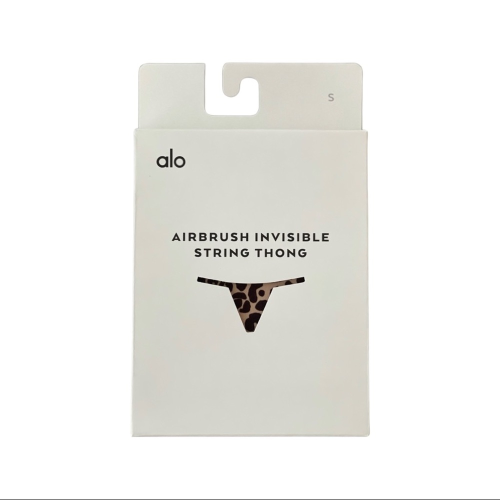 New Alo leopard invisible thong. Seamless NEVER been worn, still in unopened box